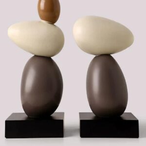 Statue-Brown-Set-Of--2-12x9x19cm-13.5x9x15cm